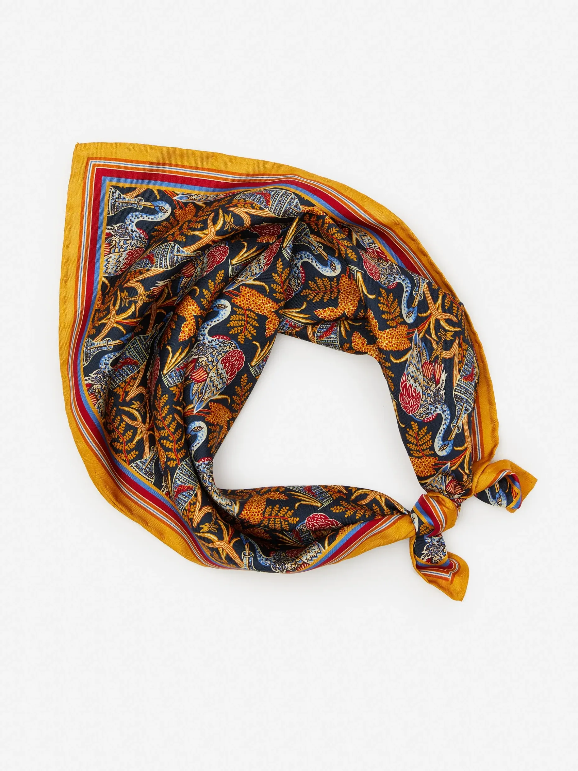 Amoura Silk Scarf In Rare Bird Square