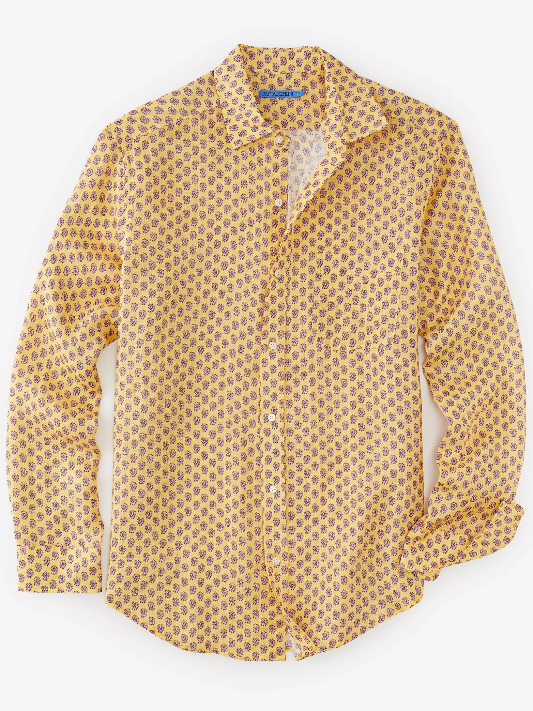 Gramercy Classic Fit Linen Shirt In Mini Surf Paisley