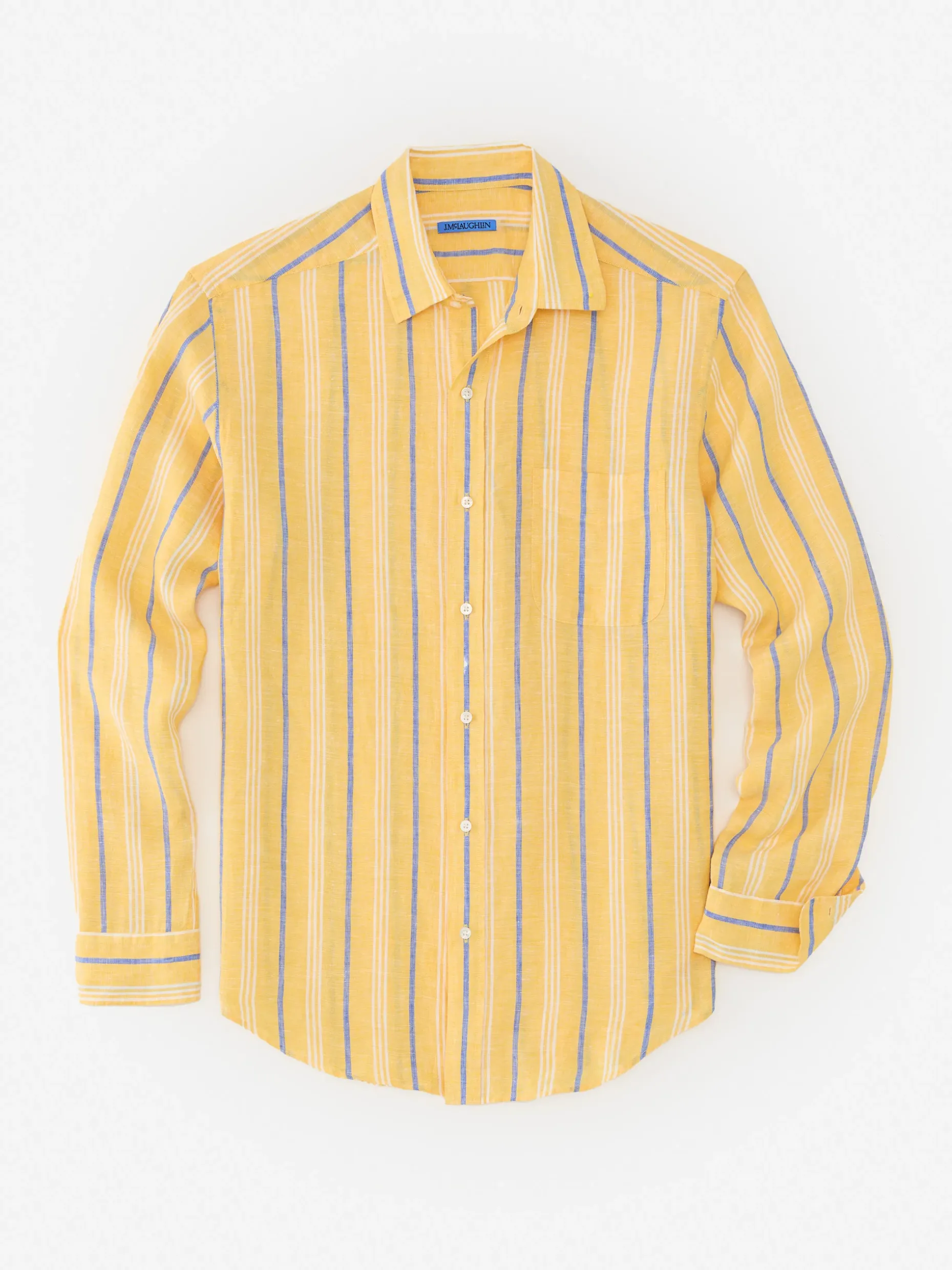 Gramercy Classic Fit Linen Shirt In Stripe