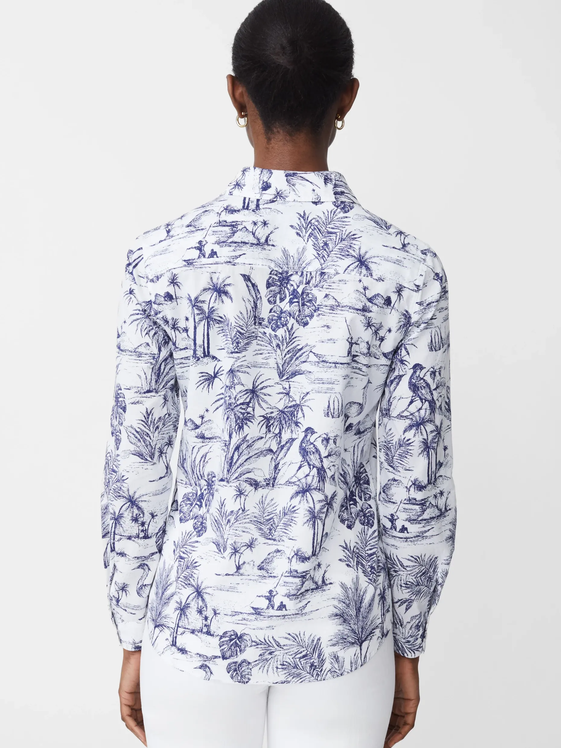 Lois Shirt In Heron Toile