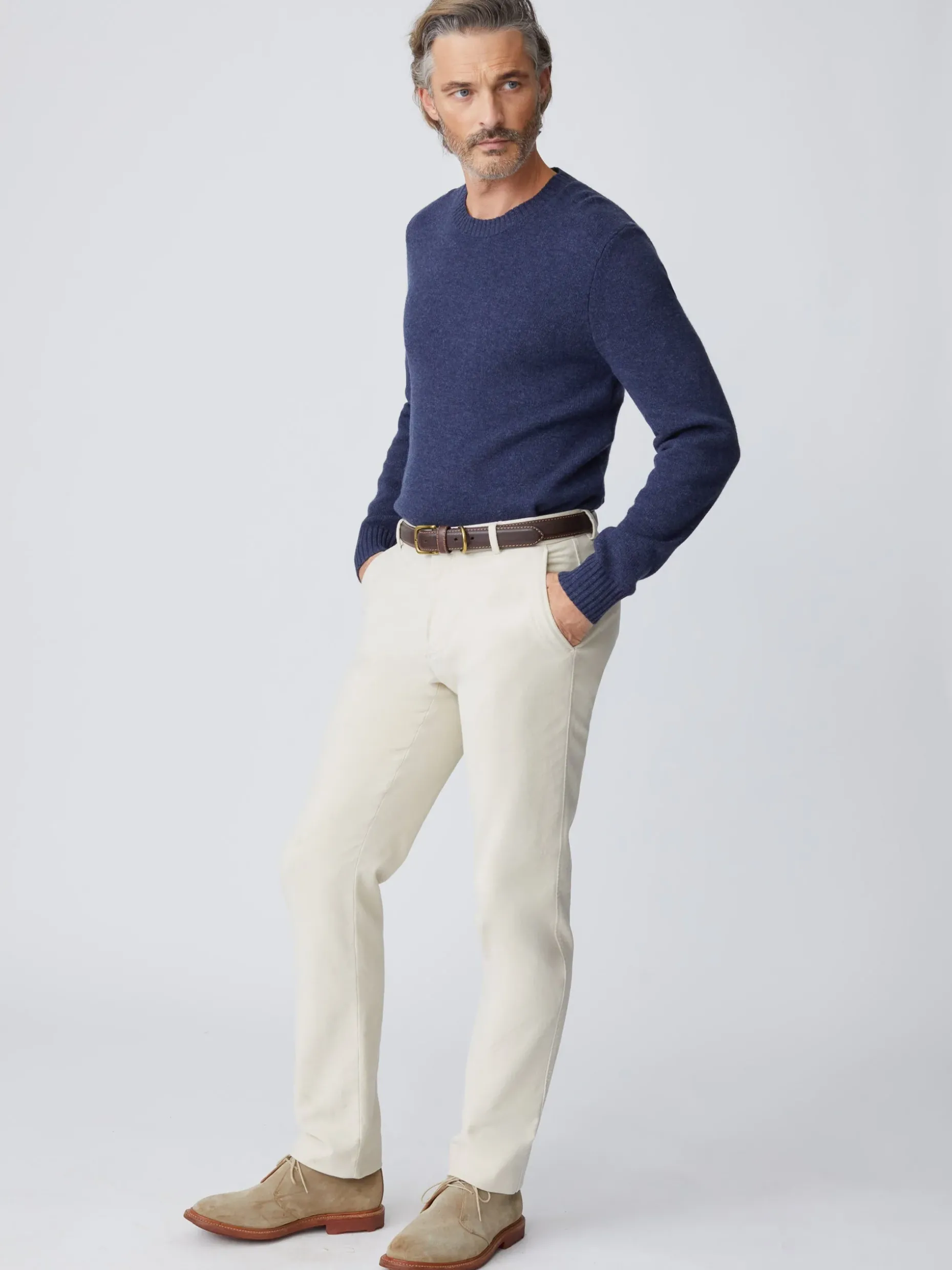 Taylor Straight-Fit Pants In Italian Moleskin